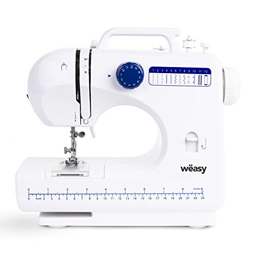 WINKEL SW45 Máquina de Coser Mecánica, 12 Puntadas, con LED para Iluminar, Blanco y Azul, 30 X 11 X 26 Cm, Algodón WINKEL SW45 Máquina de Coser Mecánica, 12 Puntadas, con LED para Iluminar, Blanco y Azul, 30 X 11 X 26 Cm, Algodón