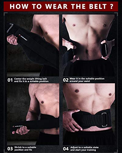 WIN.MAX Cinturón Lumbar Gimnasio,Cinturón Lumbar Gimnasio Ajustable para Hombres y Mujeres,Cinturones Pesas Levantamiento,Gimnasio Cinturón Peso Musculacion (Negro, L) WIN.MAX Cinturón Lumbar Gimnasio,Cinturón Lumbar Gimnasio Ajustable para Hombres y Mujeres,Cinturones Pesas Levantamiento,Gimnasio Cinturón Peso Musculacion (Negro, L)