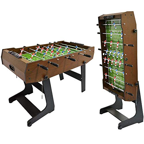 WIN.MAX WinMax FUTBOLIN con 2 Bolas, Plegable con Protección contra el Polvo, 121x61x85 Fútbol de Mesa Plegable Fútbol de Mesa