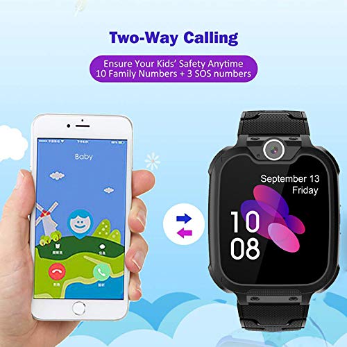Winnes Reloj Inteligente para Niños, Smart Watch Phone,Musica y 7 Juegos, 2 Vías Llamada Despertador de Cámara para Reloj Niño y Niña 3-12 años