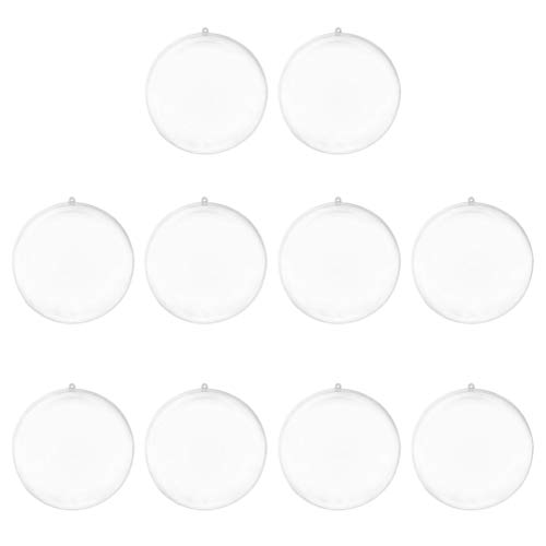 WINOMO 10pcs bola transparente árbol de navidad colgante adornos de Navidad colgante decoración 6 cm WINOMO 10pcs bola transparente árbol de navidad colgante adornos de Navidad colgante decoración 6 cm