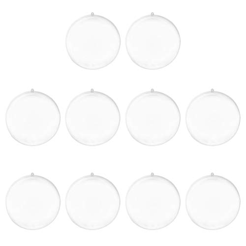 WINOMO 10pcs bola transparente árbol de navidad colgante adornos de Navidad colgante decoración 6 cm