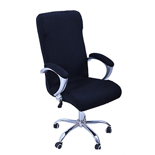 WINOMO Cubiertas de la silla de la computadora de oficina Sillón giratorio Tapa deslizable Extraíble Estiramiento Funda de la silla de escritorio Protector Tamaño L (Negro) WINOMO Cubiertas de la silla de la computadora de oficina Sillón giratorio Tapa deslizable Extraíble Estiramiento Funda de la silla de escritorio Protector Tamaño L (Negro)