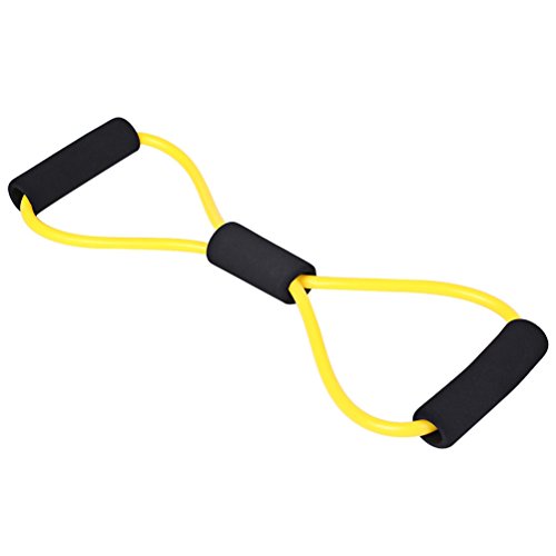 WINOMO Expander resistencia bandas 8 ejercicio forma estiramiento ventral de ejercicio Home Fitness (amarillo)