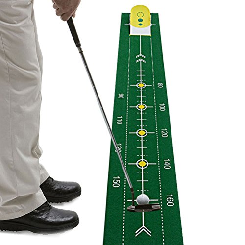 WINOMO Golf Putting Mats práctica portátil Mini Golf Trainer putting Green Mat Gear Equipment (amarillo)