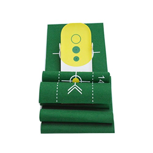 WINOMO Golf Putting Mats práctica portátil Mini Golf Trainer putting Green Mat Gear Equipment (amarillo)