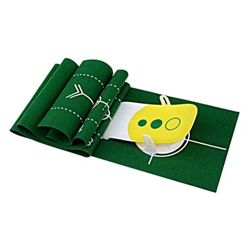 WINOMO Golf Putting Mats práctica portátil Mini Golf Trainer putting Green Mat Gear Equipment (amarillo)