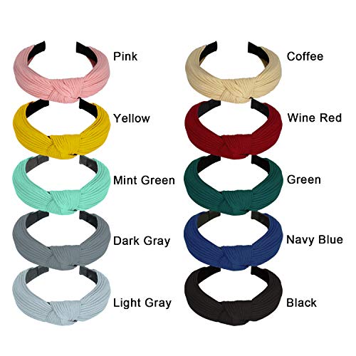 Winpok 10 paquetes de diademas para mujeres, diademas para mujeres de punto bandas para el pelo de tela, diademas elásticos para la cabeza, accesorios para el pelo al aire libre para niñas Winpok 10 paquetes de diademas para mujeres, diademas para mujeres de punto bandas para el pelo de tela, diademas elásticos para la cabeza, accesorios para el pelo al aire libre para niñas