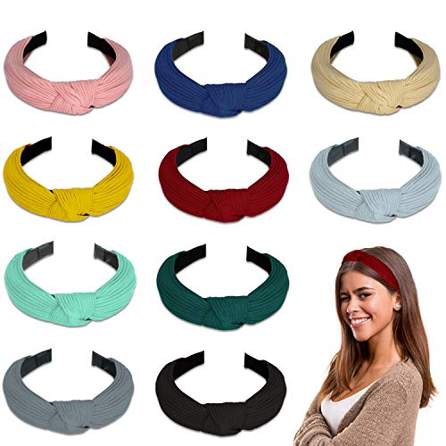 Winpok 10 paquetes de diademas para mujeres, diademas para mujeres de punto bandas para el pelo de tela, diademas elásticos para la cabeza, accesorios para el pelo al aire libre para niñas Winpok 10 paquetes de diademas para mujeres, diademas para mujeres de punto bandas para el pelo de tela, diademas elásticos para la cabeza, accesorios para el pelo al aire libre para niñas