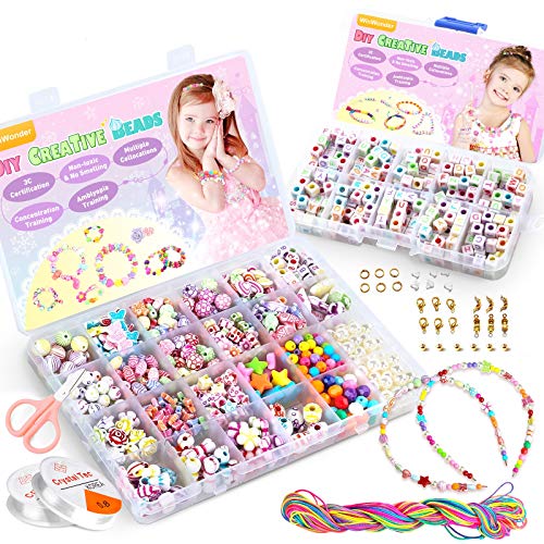 WinWonder Niños Bricolaje Conjunto de Cuentas,1150 PCS Pulseras Collares de Joyas para Niñas Cuentas para la Fabricación de Joyas para Niños WinWonder Niños Bricolaje Conjunto de Cuentas,1150 PCS Pulseras Collares de Joyas para Niñas Cuentas para la Fabricación de Joyas para Niños