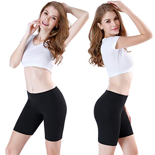 wirarpa Shorts Leggings Pantalon Cortos Algodon Mujer 3 Pack Cintura Alta Bragas Seguridad Boxer Mujer Tallas Grandes Negro L wirarpa Shorts Leggings Pantalon Cortos Algodon Mujer 3 Pack Cintura Alta Bragas Seguridad Boxer Mujer Tallas Grandes Negro L