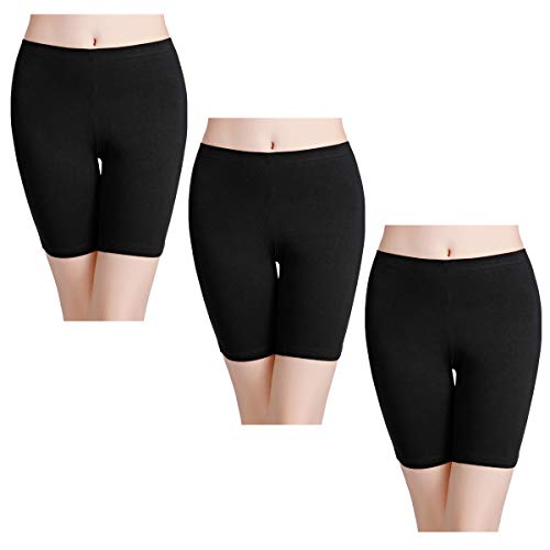 wirarpa Shorts Leggings Pantalon Cortos Algodon Mujer 3 Pack Cintura Alta Bragas Seguridad Boxer Mujer Tallas Grandes Negro L wirarpa Shorts Leggings Pantalon Cortos Algodon Mujer 3 Pack Cintura Alta Bragas Seguridad Boxer Mujer Tallas Grandes Negro L
