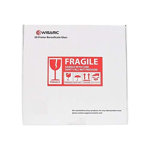 Wisamic Lecho térmico de vidrio borosilicato transparente 220x220x3mm para impresoras 3D MK2 / MK2A, Anet A8, Anet A6, Reprap, Mendel Wisamic Lecho térmico de vidrio borosilicato transparente 220x220x3mm para impresoras 3D MK2 / MK2A, Anet A8, Anet A6, Reprap, Mendel
