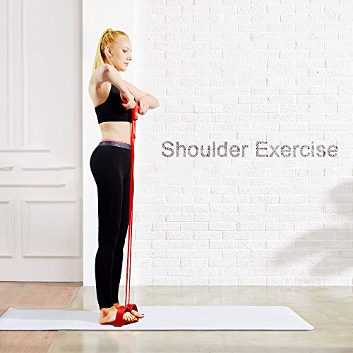 WISDOMLIFE Gfung - Cuerda para ejercitar piernas, 4 Tubos, multifunción, para Yoga, Fitness, Cuerda de tracción, Culturismo, Bandas de Resistencia para el Ejercicio en casa, Equipo de Gimnasio (Rojo) WISDOMLIFE Gfung - Cuerda para ejercitar piernas, 4 Tubos, multifunción, para Yoga, Fitness, Cuerda de tracción, Culturismo, Bandas de Resistencia para el Ejercicio en casa, Equipo de Gimnasio (Rojo)