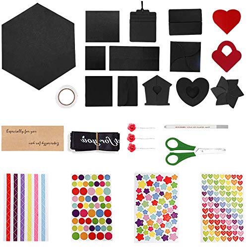 WisFox Explosion Box, Creativo DIY Hecho a Mano Sorpresa Explosión Caja de Regalo Amor Memoria, Álbum de Fotos de Scrapbooking Caja de Regalo para Cumpleaños Día de San Valentín Aniversario Navidad WisFox Explosion Box, Creativo DIY Hecho a Mano Sorpresa Explosión Caja de Regalo Amor Memoria, Álbum de Fotos de Scrapbooking Caja de Regalo para Cumpleaños Día de San Valentín Aniversario Navidad