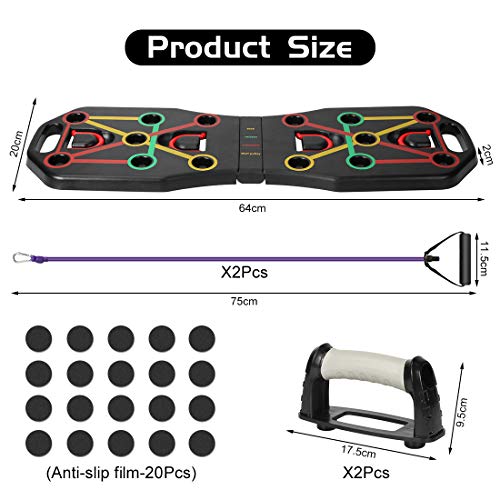 Wishstar Tabla de Flexiones,9 en 1 Push Up Tablero Plegable,Ejercicio Soportes para Flexiones en Casa Multifuncional, Entrenamiento de la Fuerza para Hombres y Mujeres Wishstar Tabla de Flexiones,9 en 1 Push Up Tablero Plegable,Ejercicio Soportes para Flexiones en Casa Multifuncional, Entrenamiento de la Fuerza para Hombres y Mujeres