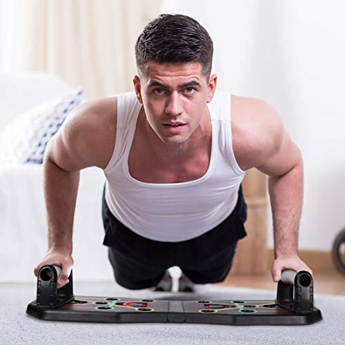Wishstar Tabla de Flexiones,9 en 1 Push Up Tablero Plegable,Ejercicio Soportes para Flexiones en Casa Multifuncional, Entrenamiento de la Fuerza para Hombres y Mujeres Wishstar Tabla de Flexiones,9 en 1 Push Up Tablero Plegable,Ejercicio Soportes para Flexiones en Casa Multifuncional, Entrenamiento de la Fuerza para Hombres y Mujeres