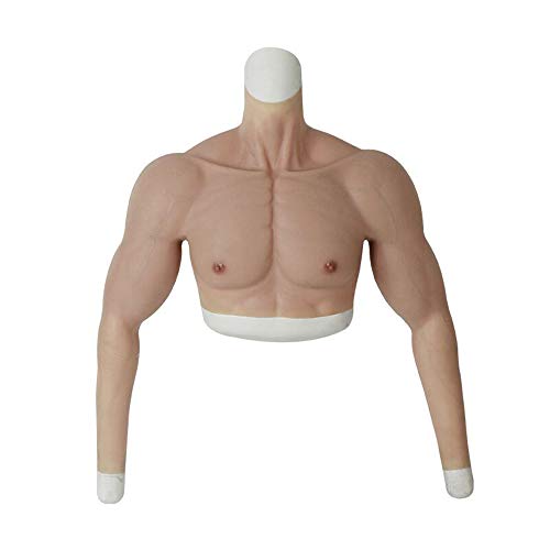 WJH Falso Pecho Masculino Muscular del Brazo de Silicona del Consejo de Medio Cuello Alto para Navidad hollaween apoyos Cosplay Traje de Mascarada del Maquillaje WJH Falso Pecho Masculino Muscular del Brazo de Silicona del Consejo de Medio Cuello Alto para Navidad hollaween apoyos Cosplay Traje de Mascarada del Maquillaje