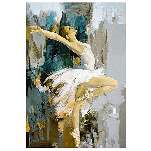 WJWGP Ballet De La Lona Pintura Famosos Artista óLeo CláSico Poster Pared Arte Cuadros Sala Corredor Inicio BailaríN 80x120cm No Marco