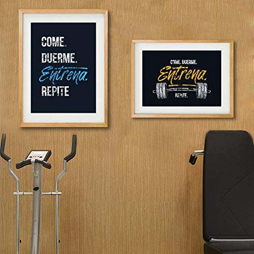 WJWGP Gimnasio Motivacional EspañOl Citas Poster Imprimir Deportes Cuadros Inspirador Fitness Poster Entrenamiento EspañA Inicio Gimnasio HabitacióN Decoracion Pintura 40x60cmx2 No Marco WJWGP Gimnasio Motivacional EspañOl Citas Poster Imprimir Deportes Cuadros Inspirador Fitness Poster Entrenamiento EspañA Inicio Gimnasio HabitacióN Decoracion Pintura 40x60cmx2 No Marco