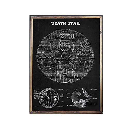 WJWGP Muerte Estrella Plano Pared Arte Negro Blanco Lienzo Poster Y Impresiones Esquema Diagrama Arte Pintura para Sala De Estar Inicio Cuadro Decoracion 40x60cm No Marco WJWGP Muerte Estrella Plano Pared Arte Negro Blanco Lienzo Poster Y Impresiones Esquema Diagrama Arte Pintura para Sala De Estar Inicio Cuadro Decoracion 40x60cm No Marco