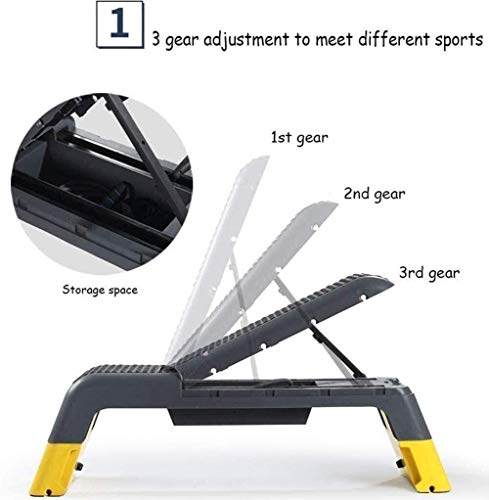 WLDOCA El Ejercicio aeróbico Paso a Paso en la Cubierta, 43.3 '' Ajustable Ejercicios de Fitness Paso Plataforma Entrenador de Gimnasio en casa y Oficina WLDOCA El Ejercicio aeróbico Paso a Paso en la Cubierta, 43.3 '' Ajustable Ejercicios de Fitness Paso Plataforma Entrenador de Gimnasio en casa y Oficina