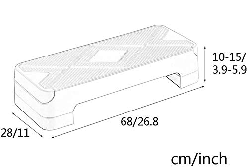 WLDOCA Paso Plataforma, Ajustable Equipo de Ejercicio aeróbico Paso a Paso con 6" - 8" - 10" Risers para Fitness y Ejercicio aeróbico para el Paso de Cardio y Entrenamientos pliométricos,Verde