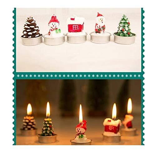 WLKJ Vela Forma víspera de Navidad de Santa Claus decoración de la Vela del muñeco de Nieve Creativo Taza de la Vela Titular (Color : Snowman)