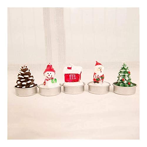 WLKJ Vela Forma víspera de Navidad de Santa Claus decoración de la Vela del muñeco de Nieve Creativo Taza de la Vela Titular (Color : Snowman)