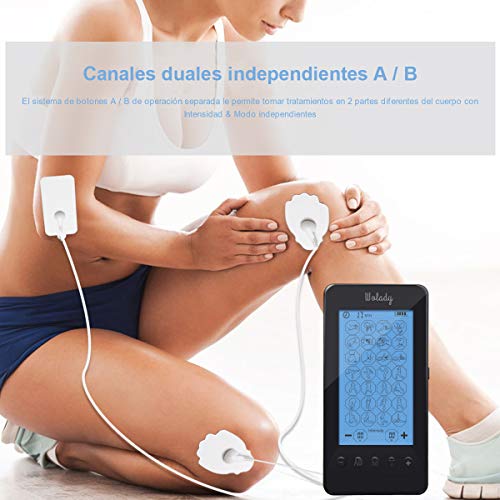 Wolady Masajeador Electroestimulador Digital EMS TENS Masaje Recargable 28 Modo 2 Canales Masajeador Portatil Estimulador Eléctrico Muscular 8 Electrodos 20 Pulsos Aliviar Dolor Espalda Cuello Hombro Wolady Masajeador Electroestimulador Digital EMS TENS Masaje Recargable 28 Modo 2 Canales Masajeador Portatil Estimulador Eléctrico Muscular 8 Electrodos 20 Pulsos Aliviar Dolor Espalda Cuello Hombro