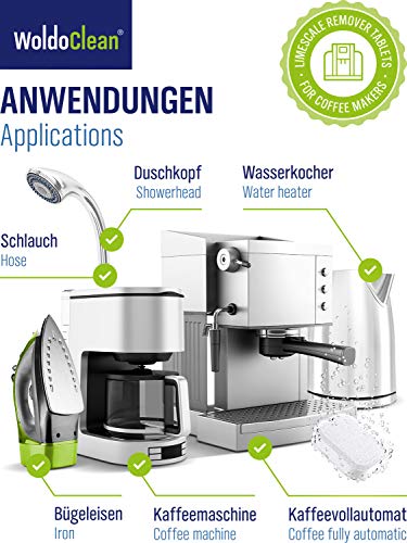 WoldoClean Pastillas descalcificadoras 20x 16g para máquinas de café - Totalmente automáticas compatibles con Todas Las máquinas de café WoldoClean Pastillas descalcificadoras 20x 16g para máquinas de café - Totalmente automáticas compatibles con Todas Las máquinas de café