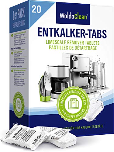 WoldoClean Pastillas descalcificadoras 20x 16g para máquinas de café - Totalmente automáticas compatibles con Todas Las máquinas de café WoldoClean Pastillas descalcificadoras 20x 16g para máquinas de café - Totalmente automáticas compatibles con Todas Las máquinas de café