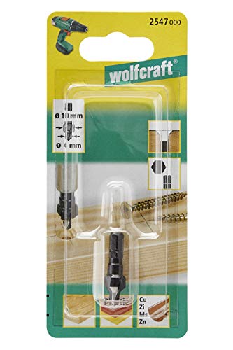 Wolfcraft 2547000 - Avellanador WS, 3 filos, vástago hexagonal diámetro 4-10 mm, plata Wolfcraft 2547000 - Avellanador WS, 3 filos, vástago hexagonal diámetro 4-10 mm, plata