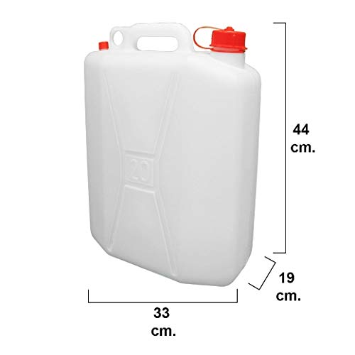 WOLFPACK LINEA PROFESIONAL 5085530 Bidon Garrafa Plastico Alimentario 20 litros, Blanco WOLFPACK LINEA PROFESIONAL 5085530 Bidon Garrafa Plastico Alimentario 20 litros, Blanco