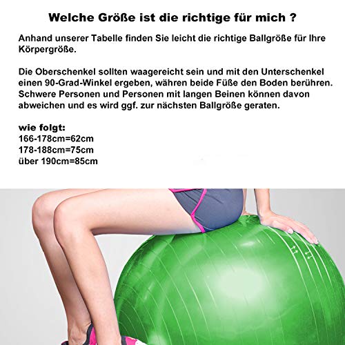wolketon Gym Ball Balance Ball Fitness Yoga Core Pelvic Ejercicio Ball Máxima Resistencia 300 kg Pilates Ball Yoga wolketon Gym Ball Balance Ball Fitness Yoga Core Pelvic Ejercicio Ball Máxima Resistencia 300 kg Pilates Ball Yoga