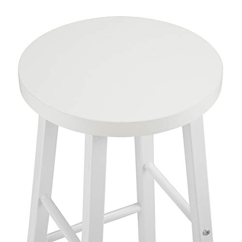 WOLTU 2X Taburete de Bar Muebles Cocina Silla de Comedor Taburete Alto para Salon Cocina Estructura de Metal, MDF Blanco BH130ws-2 WOLTU 2X Taburete de Bar Muebles Cocina Silla de Comedor Taburete Alto para Salon Cocina Estructura de Metal, MDF Blanco BH130ws-2