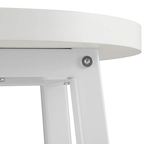 WOLTU 2X Taburete de Bar Muebles Cocina Silla de Comedor Taburete Alto para Salon Cocina Estructura de Metal, MDF Blanco BH130ws-2 WOLTU 2X Taburete de Bar Muebles Cocina Silla de Comedor Taburete Alto para Salon Cocina Estructura de Metal, MDF Blanco BH130ws-2