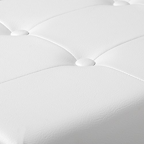 WOLTU® # 836 Taburete Reposapiés Baúl Plegable Banco Caja de Almacenaje Acolchada (Piel Sintética, Capacidad de Carga de hasta 300 kg, 76 x 37,5 x 38 cm,Blanco,SH16ws WOLTU® # 836 Taburete Reposapiés Baúl Plegable Banco Caja de Almacenaje Acolchada (Piel Sintética, Capacidad de Carga de hasta 300 kg, 76 x 37,5 x 38 cm,Blanco,SH16ws