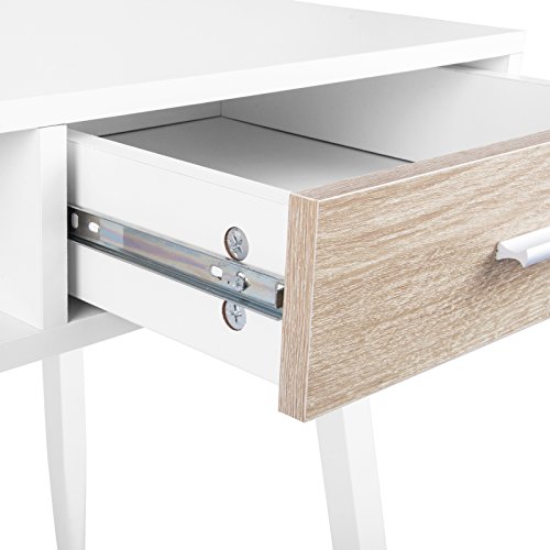 WOLTU Escritorio para Ordenador de Oficina Escritorio de Madera, Hermoso Escritorio Esquinero, Mesa de Estudio con un Cajón y Estante para Hogar y Oficina Blanco TS39ws WOLTU Escritorio para Ordenador de Oficina Escritorio de Madera, Hermoso Escritorio Esquinero, Mesa de Estudio con un Cajón y Estante para Hogar y Oficina Blanco TS39ws