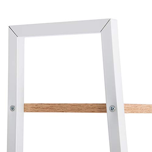 WOLTU Estantería Escalera Librería Organizador Multifuncional con 4 Estantes para Sala de Estar Blanco + Roble Claro RGB9283whe WOLTU Estantería Escalera Librería Organizador Multifuncional con 4 Estantes para Sala de Estar Blanco + Roble Claro RGB9283whe