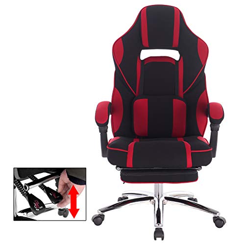 WOLTU Racing Silla, Gaming Silla de Escritorio Silla Oficina Silla de Ordenador Silla Giratoria de Oficina Ajustable con Reposapiés Tela Silla Rojo BS26rt WOLTU Racing Silla, Gaming Silla de Escritorio Silla Oficina Silla de Ordenador Silla Giratoria de Oficina Ajustable con Reposapiés Tela Silla Rojo BS26rt