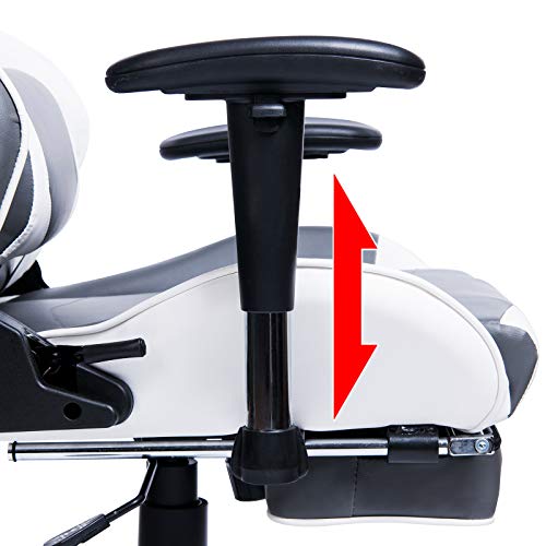 WOLTU Racing Silla, Gaming Silla de Escritorio Silla Oficina Silla de Ordenador Silla giratoria de Oficina Ajustable Silla Gris+Blanco BS14grw WOLTU Racing Silla, Gaming Silla de Escritorio Silla Oficina Silla de Ordenador Silla giratoria de Oficina Ajustable Silla Gris+Blanco BS14grw