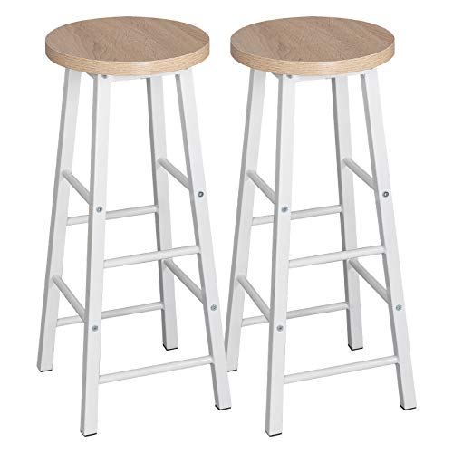 WOLTU Set Mesa de Bar y 2 uds. Taburete de Bar Muebles Cocina Silla de Comedor para Salon Cocina Mesa 120x40x100 cm Estructura de Metal, MDF Roble Claro BT17hei+BH130hei-2 WOLTU Set Mesa de Bar y 2 uds. Taburete de Bar Muebles Cocina Silla de Comedor para Salon Cocina Mesa 120x40x100 cm Estructura de Metal, MDF Roble Claro BT17hei+BH130hei-2