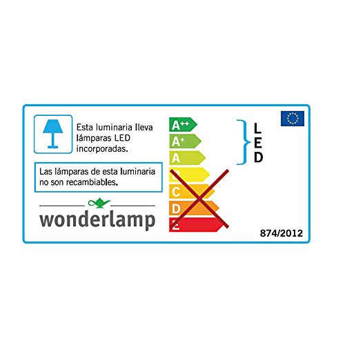 Wonderlamp Basic Ventilador de Techo con Luz E27, 15 W, Blanco, 76.2 x 76.2 x 41.5 cm