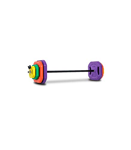 Wonduu Juego De Body Pump | Set Pesas con Barra Y Discos De Colores De 20 A 50 Kg. | Peso: 20 KG.