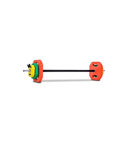 Wonduu Juego De Body Pump | Set Pesas con Barra Y Discos De Colores De 20 A 50 Kg. | Peso: 20 KG.