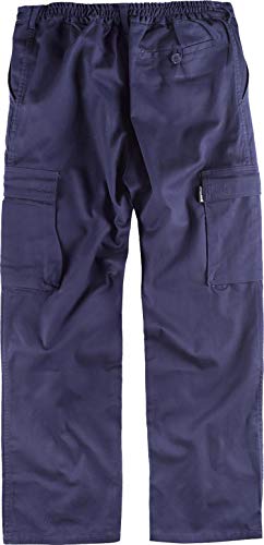 Work Team Pantalón con Cintura elástica, Multibolsillos. 100% Algodón. Hombre Marino 40 Work Team Pantalón con Cintura elástica, Multibolsillos. 100% Algodón. Hombre Marino 40