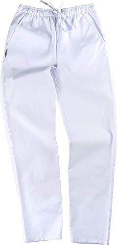 Work Team Uniforme Sanitario, con elástico y cordón en la Cintura, Casaca y Pantalon Unisex Blanco 3XL Work Team Uniforme Sanitario, con elástico y cordón en la Cintura, Casaca y Pantalon Unisex Blanco 3XL