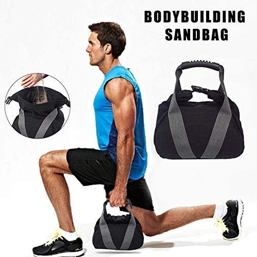 Wosiky Bolsa de Arena Kettlebell con Mancuernas con Pesas Ajustables, Ideal para Entrenar en casa