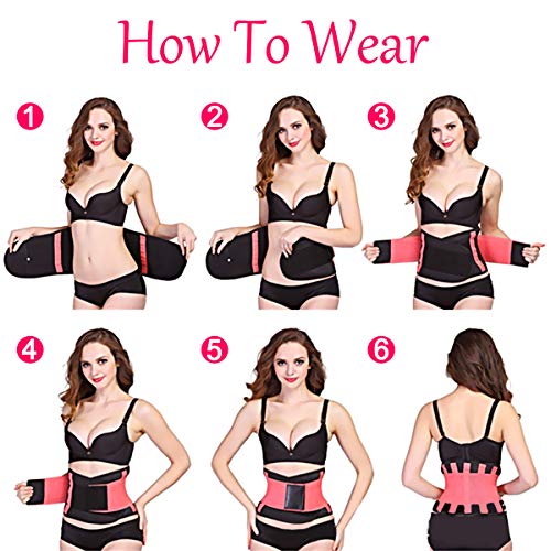WOSTOO Mujer Cintura Entrenador, Fajas Reductoras Adelgazantes Mujer Fajas Reductoras Adelgazantes Faja Reductora Cinturón Lumbar Abdomen Adjustable para Deporte Fitness - Negro WOSTOO Mujer Cintura Entrenador, Fajas Reductoras Adelgazantes Mujer Fajas Reductoras Adelgazantes Faja Reductora Cinturón Lumbar Abdomen Adjustable para Deporte Fitness - Negro